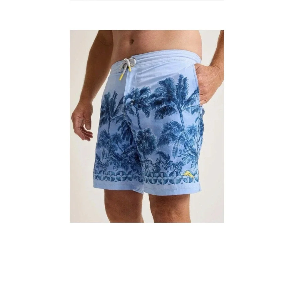 TOMMY BAHAMA Men's XXL 'Artist Series' Hibiscus Hues Baja Boardshorts NWT $100